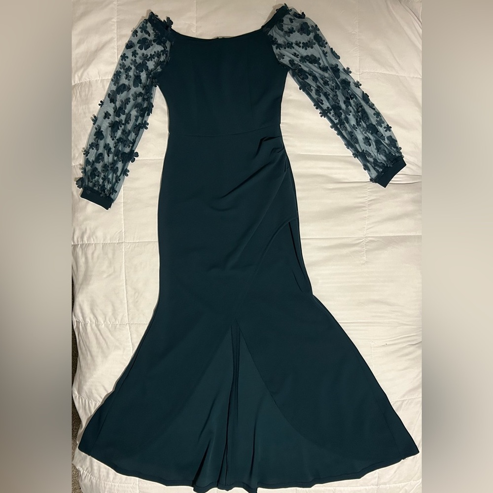 Beautiful Green Off-Shoulder Dress